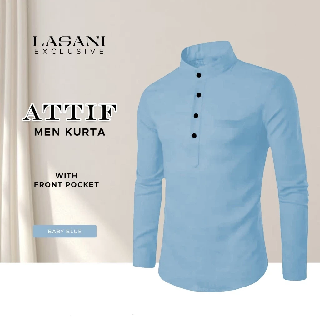 KURTA LELAKI DEWASA (BERKOLER) _ VIRAL DAN PATERN PLAIN _ MATERIAL COMOCREPE