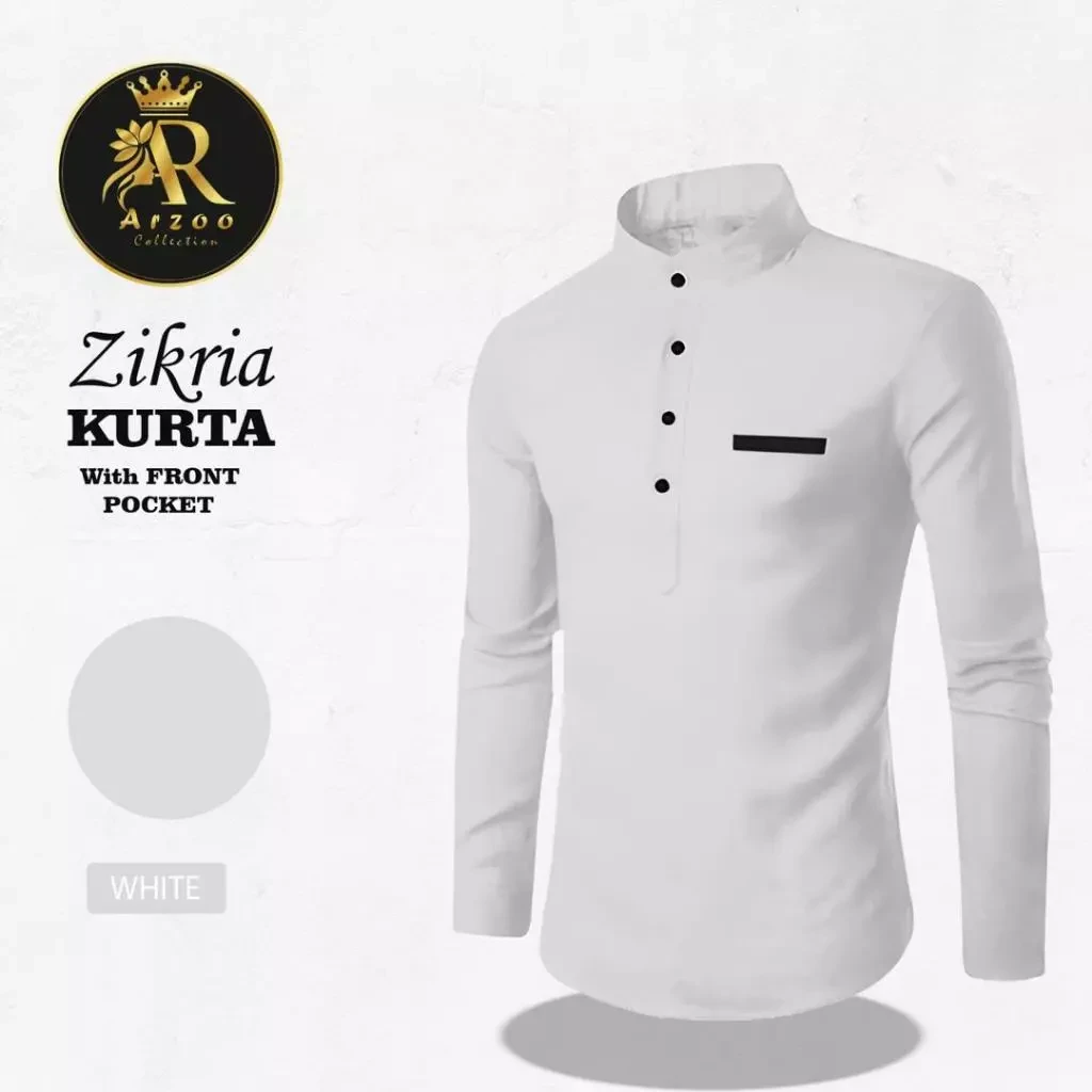 Stylish Zakriya Kurta With Front Bone Pocket New Arrival Kurta 2025