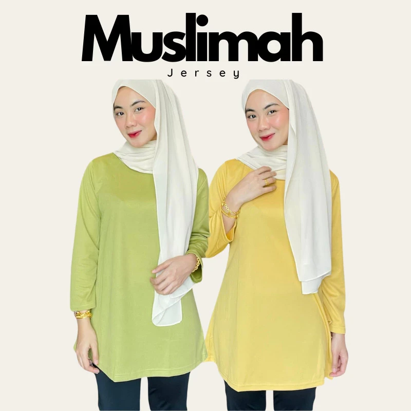 YAN@YAN P1 Muslimah Jersey Microfiber Jersi Sukan - | S-XL | 25 Colors-20595