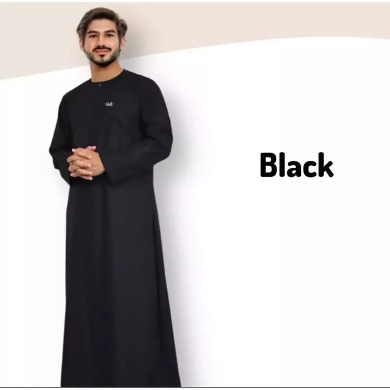 Jubah Lelaki Round Neck Jubah Leher Bulat Men Robe Jubah Umrah al Hafiz Jubah Imam Mekah Baju Raya viral 2024